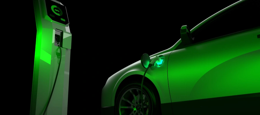 Charging of electric car.